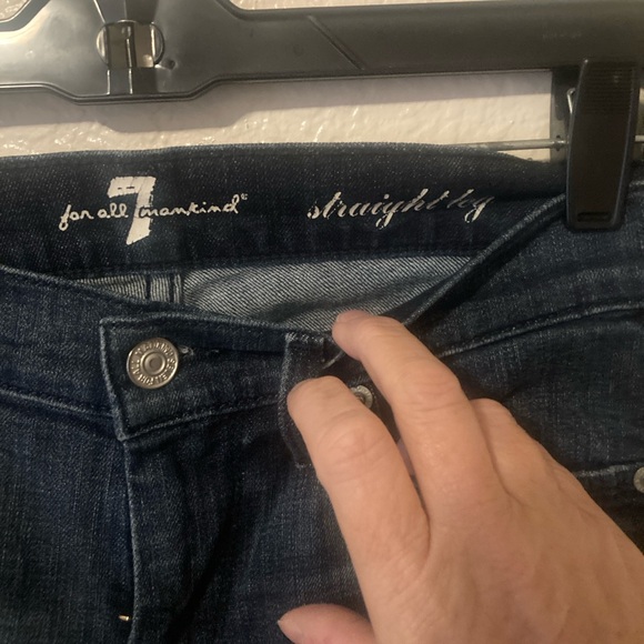 7 For All Mankind Indigo Straight Leg Jeans - Picture 3 of 4